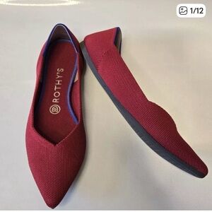 Rothy's Bright Scarlet Red The Point Ballet Flats 8.5